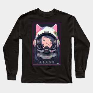 Anime Cat Girl | Quality Anime Design | Chibi Cat Girl Miaw | Manga Anime Art Long Sleeve T-Shirt